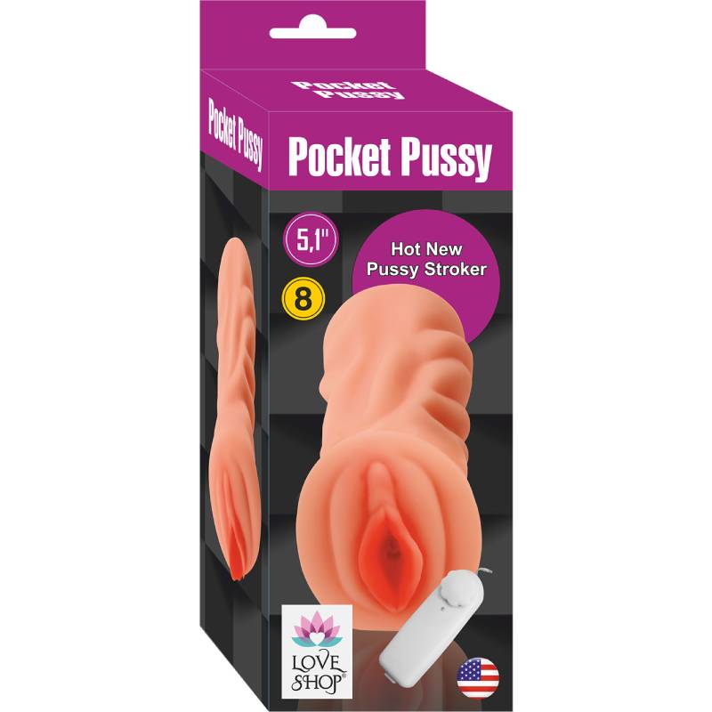 Pocket Pussy 5.1” Realistik Titreşimli Vajina Masturbator - Görsel 2